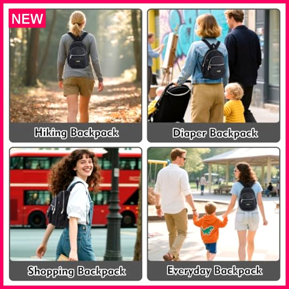 Mini Nylon Daypack Backpack Lightweight Small Wom… - image 7